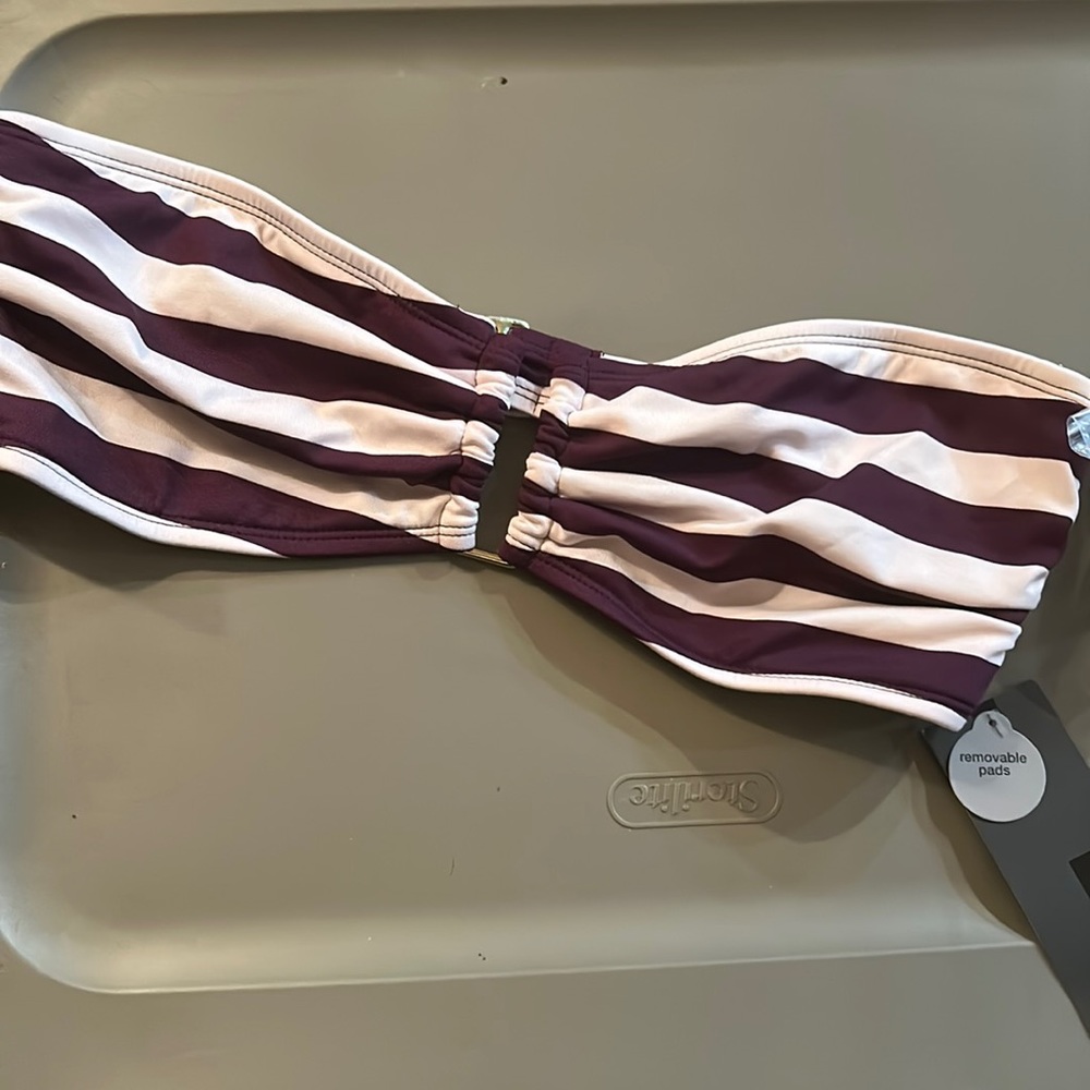 Massimo striped bikini top